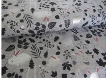 REST 46cm Jersey Glitzer - Häschen grau silber